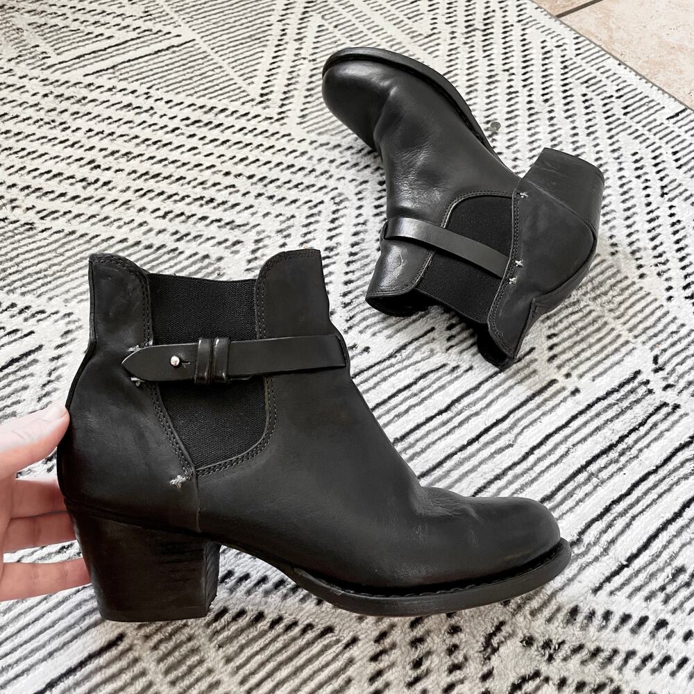 Rag & Bone Durham chunky heel ankle boots Booties Black Size 38.5 8